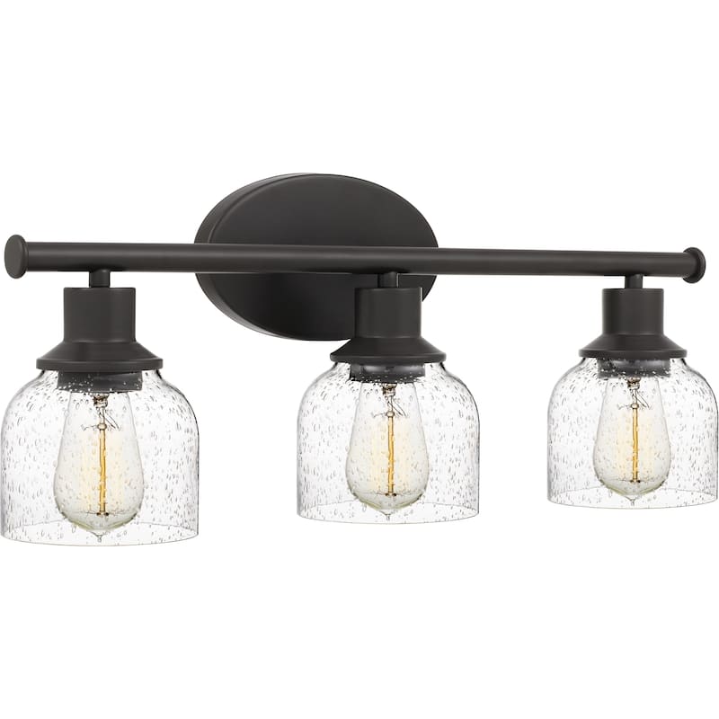 Strick & Bolton Emile 3-light Seedy Glass Vanity Light