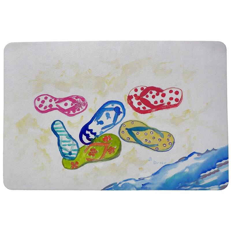 Six Flip Flops Door Mat 18x26