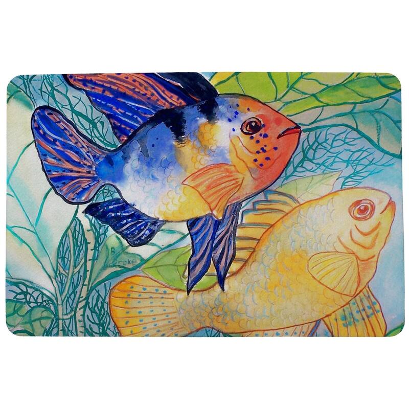 Betsy's Two Fish Door Mat 18x26