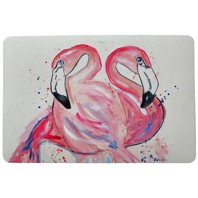 Betsy's Flamingos Door Mat 18x26