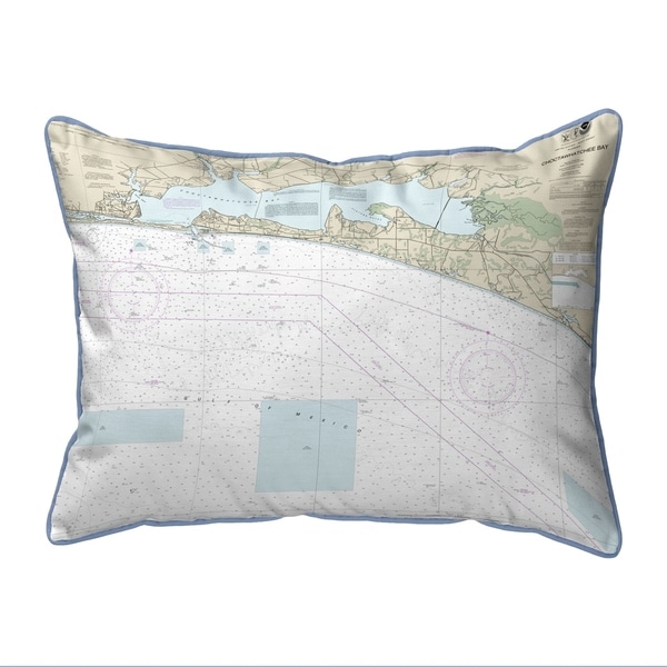 Choctawhatchee Bay, FL Nautical Map Pillow 16x20