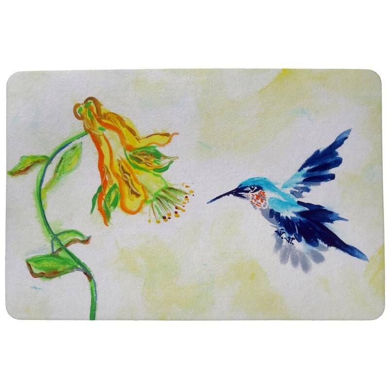 Bird & Yellow Flower Door Mat 18x26