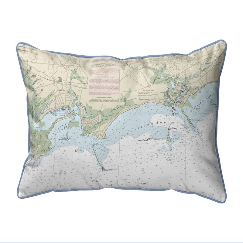 Clinton Harbor to Westbrook Harbor, CT Nautical Map Pillow