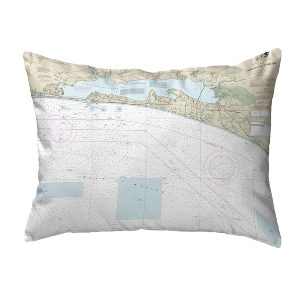 Choctawhatchee Bay, FL Nautical Map Pillow