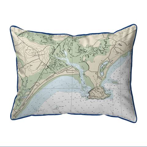 Pine Point, ME Nautical Map Pillow 16x20