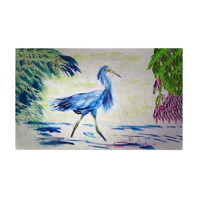 Blue Egret Door Mat 18x26