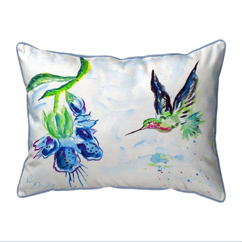 Hovering Hummingbird Small Indoor/Outdoor Pillow 11x14