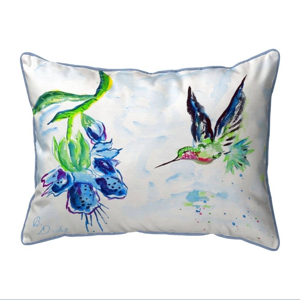 Hovering Hummingbird Small Indoor/Outdoor Pillow 11x14
