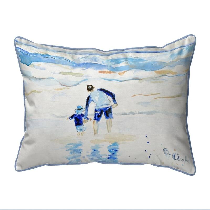 Facing the Waves Small Indoor/Outdoor Pillow 11x14 - Polyester - Specialty - Multi - Accent - Single