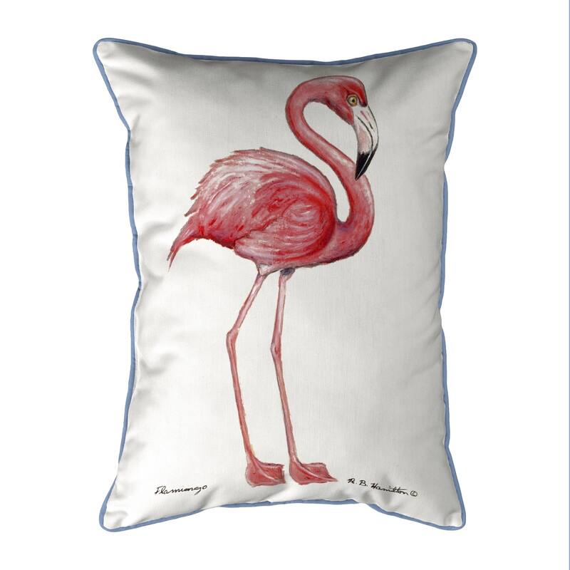 Flamingo Small Indoor/Outdoor Pillow 11x14 - Polyester - Specialty - Multi - Accent - Single