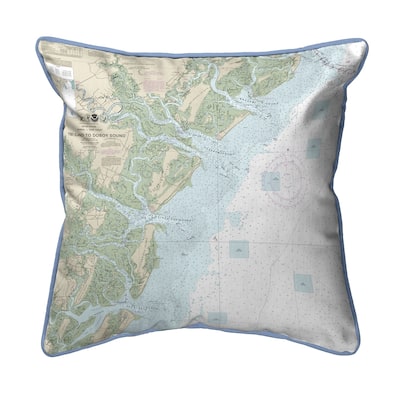 Tybee Island to Doboy, GA Nautical Map Extra Large Zippered Pillow