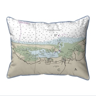 Cape Cod - Sandy Neck, MA Nautical Map Extra Large Zippered Pillow ...