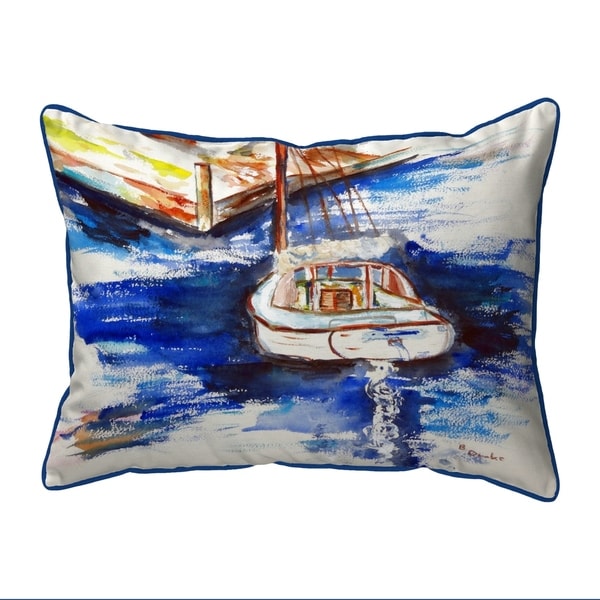 Sailboat & Dock Extra Large Zippered Pillow 20x24