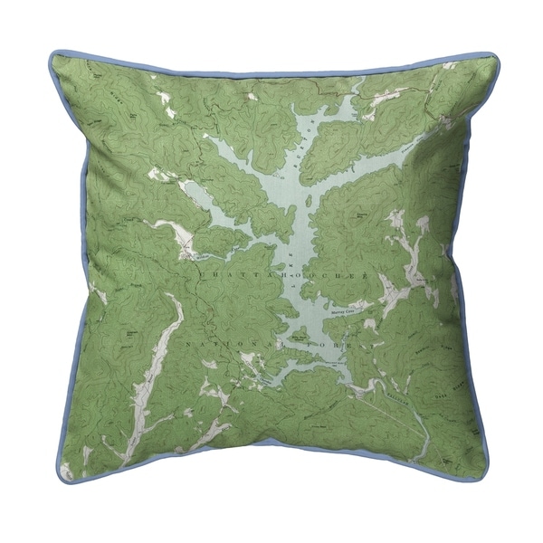 Burton Lake, GA Nautical Map Extra Large Zippered Pillow