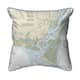 Cape Fear, NC Nautical Map Extra Large Zippered Pillow - Bed Bath ...