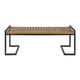 preview thumbnail 4 of 10, Hopkins Outdoor Industrial Acacia Wood Bench by Christopher Knight Home