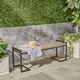 preview thumbnail 7 of 10, Hopkins Outdoor Industrial Acacia Wood Bench by Christopher Knight Home