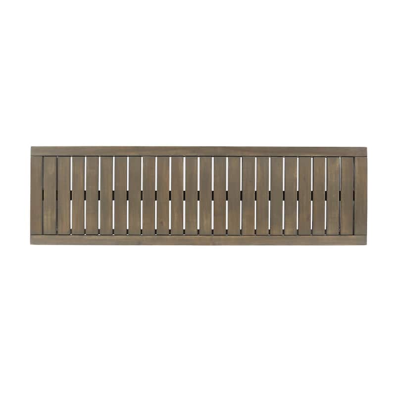 Jeco Outdoor Industrial Acacia Wood Bench by Christopher Knight Home