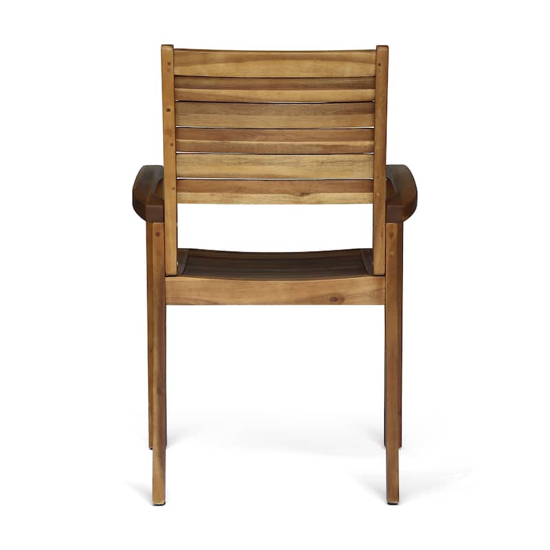 Miguel Outdoor Acacia Wood Dining Chair (Set of 2) by Christopher Knight Home