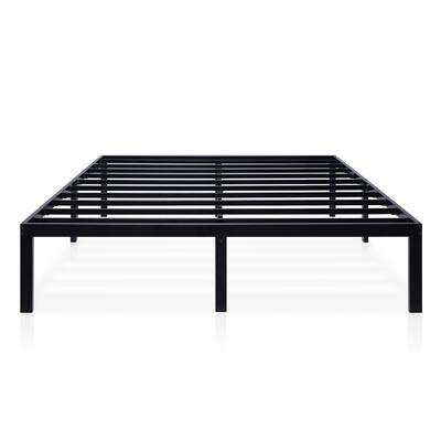 Sleeplanner 14-inch Full Dura Metal Steel Slate Bed Frame, Black