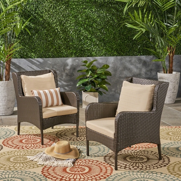 Shop Adelaide Outdoor Wicker Club Chairs (Set of 2) by Christopher