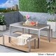 Cape Coral Outdoor Aluminum Picnic Set with Faux Wood Top by Christopher Knight Home - Thumbnail 1