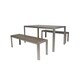Cape Coral Outdoor Aluminum Picnic Set with Faux Wood Top by Christopher Knight Home - Thumbnail 6