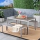 Cape Coral Outdoor Aluminum Picnic Set with Faux Wood Top by Christopher Knight Home - Thumbnail 0
