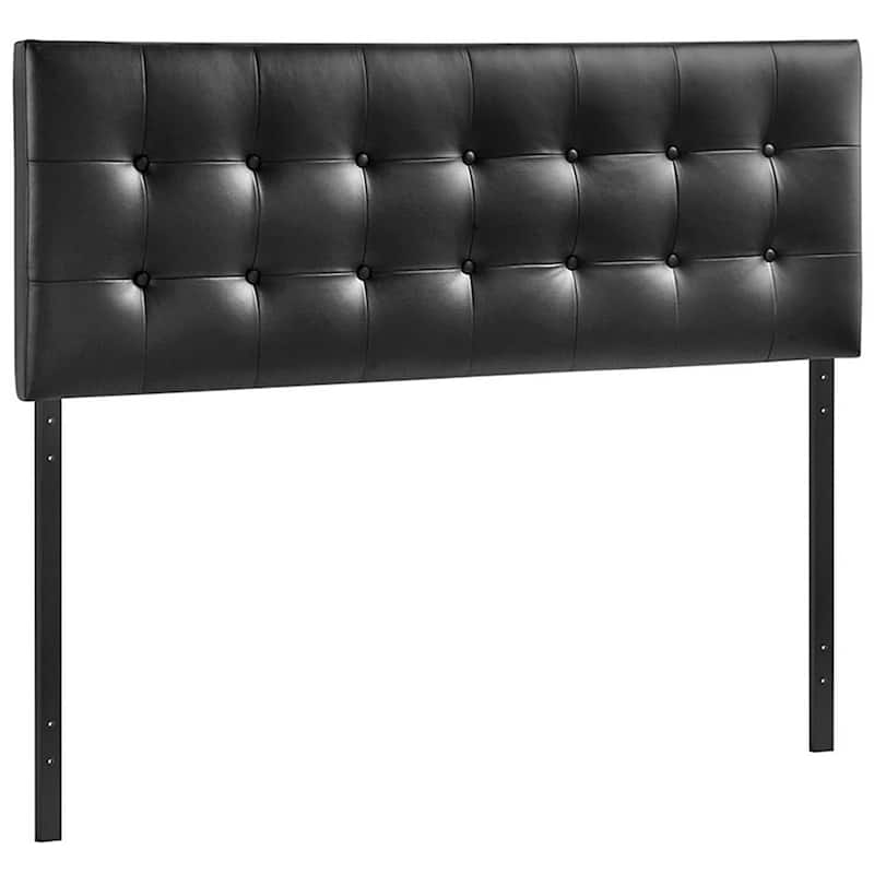 Heritage Stylish Black Upholstered Full Size Headboard
