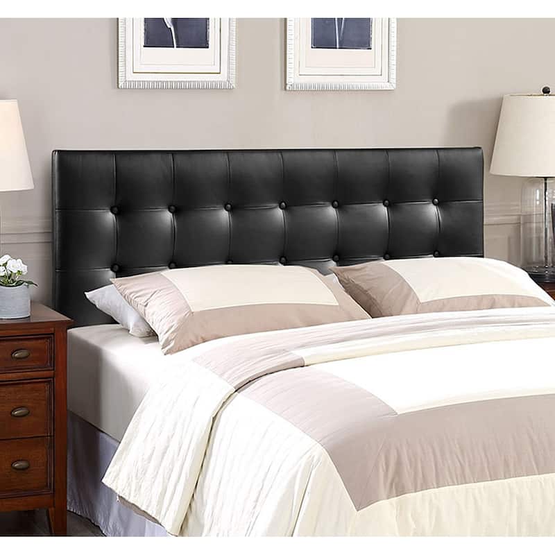 Heritage Stylish Black Upholstered Full Size Headboard