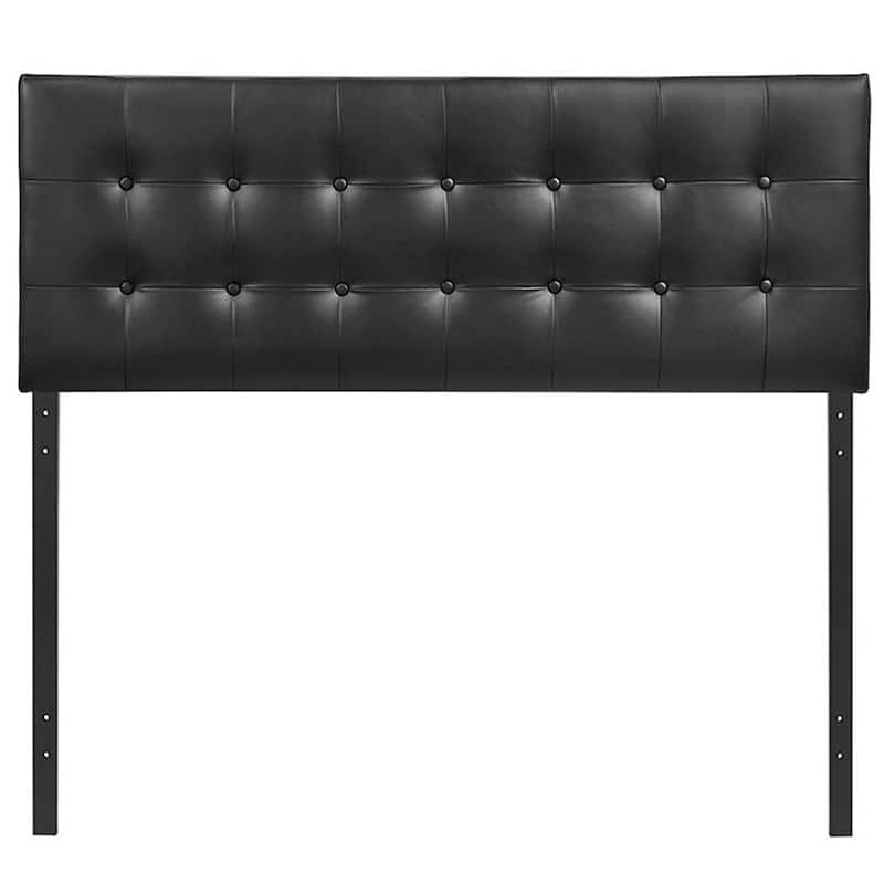 Heritage Stylish Black Upholstered Full Size Headboard