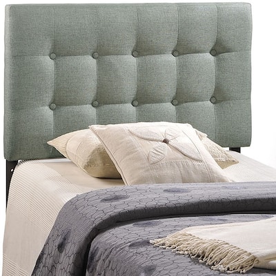 Hixson Stylish Grey Fabric Upholstered Twin Size Headboard