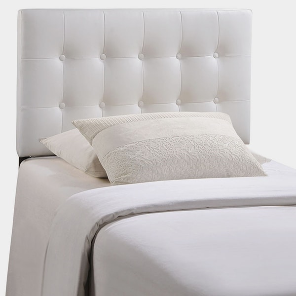 Heritage Stylish White Upholstered Twin Size Headboard - Overstock ...