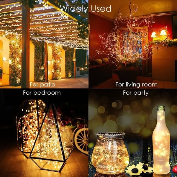 Shop 72ft Ip65 Waterproof 200 Led Solar String Lights