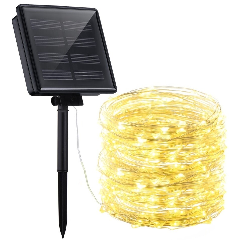 75ft 200 LED Solar Powered String Lights  Outdoor Waterproof Rechargeable HL 