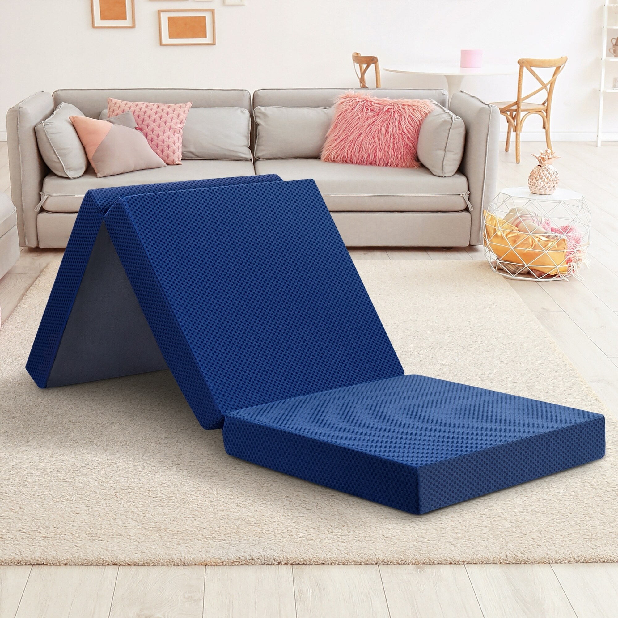 Shop Sleeplanner 4 Inch Tri Fold Memory Foam Folding Sofa