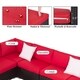 Kinbor Patio Sectional Sofa Outdoor Furniture Wicker Sofa Set Conversation Set with Cushions - Thumbnail 4