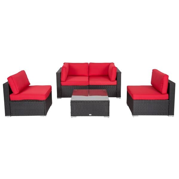 Shop Kinbor Patio Sectional Sofa Outdoor Furniture Wicker Sofa Set