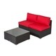Kinbor Patio Sectional Sofa Outdoor Furniture Wicker Sofa Set Conversation Set with Cushions - Thumbnail 15