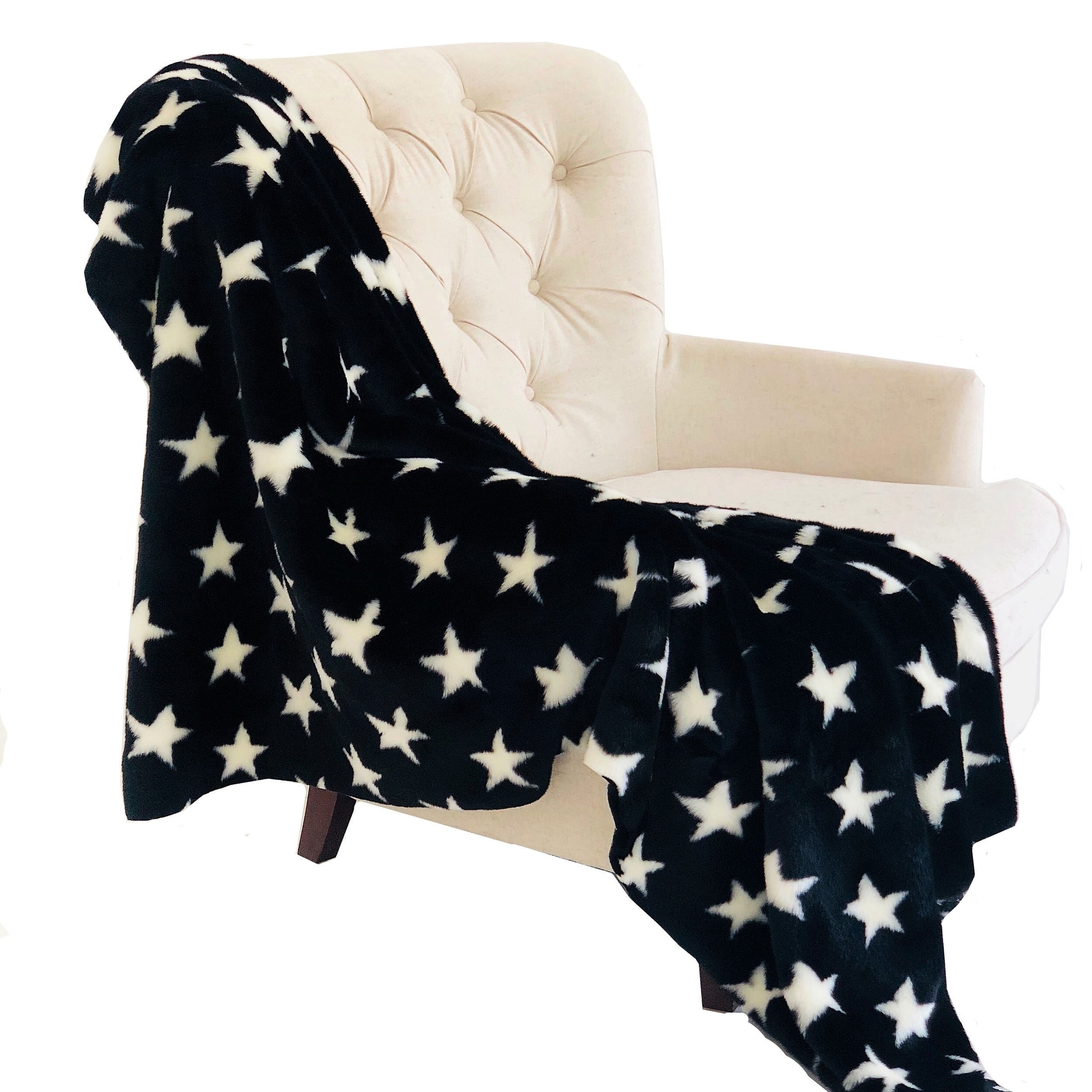 Black and discount white star blanket