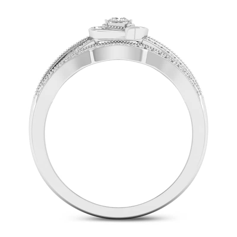De Couer 10k Gold 1/3ct TDW Diamond Halo Bridal Set