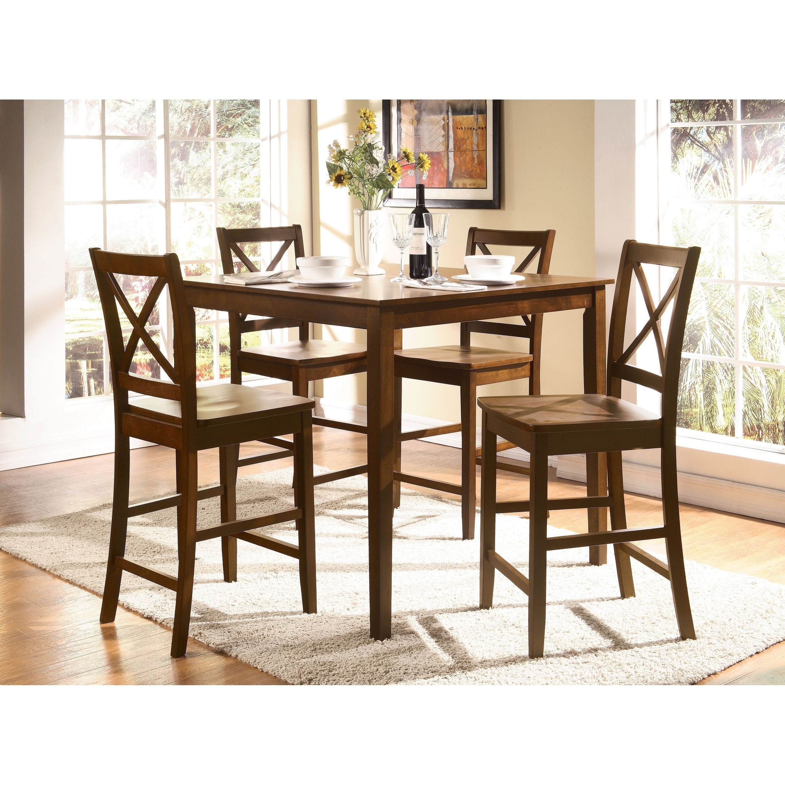 light wood counter height dining sets