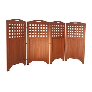 Top Product Reviews For The Gray Barn Bluebird Hardwood Privacy Vifah Malibu 46 Outdoor Patio Natural Hardwood Privacy Screen With 4 Panels