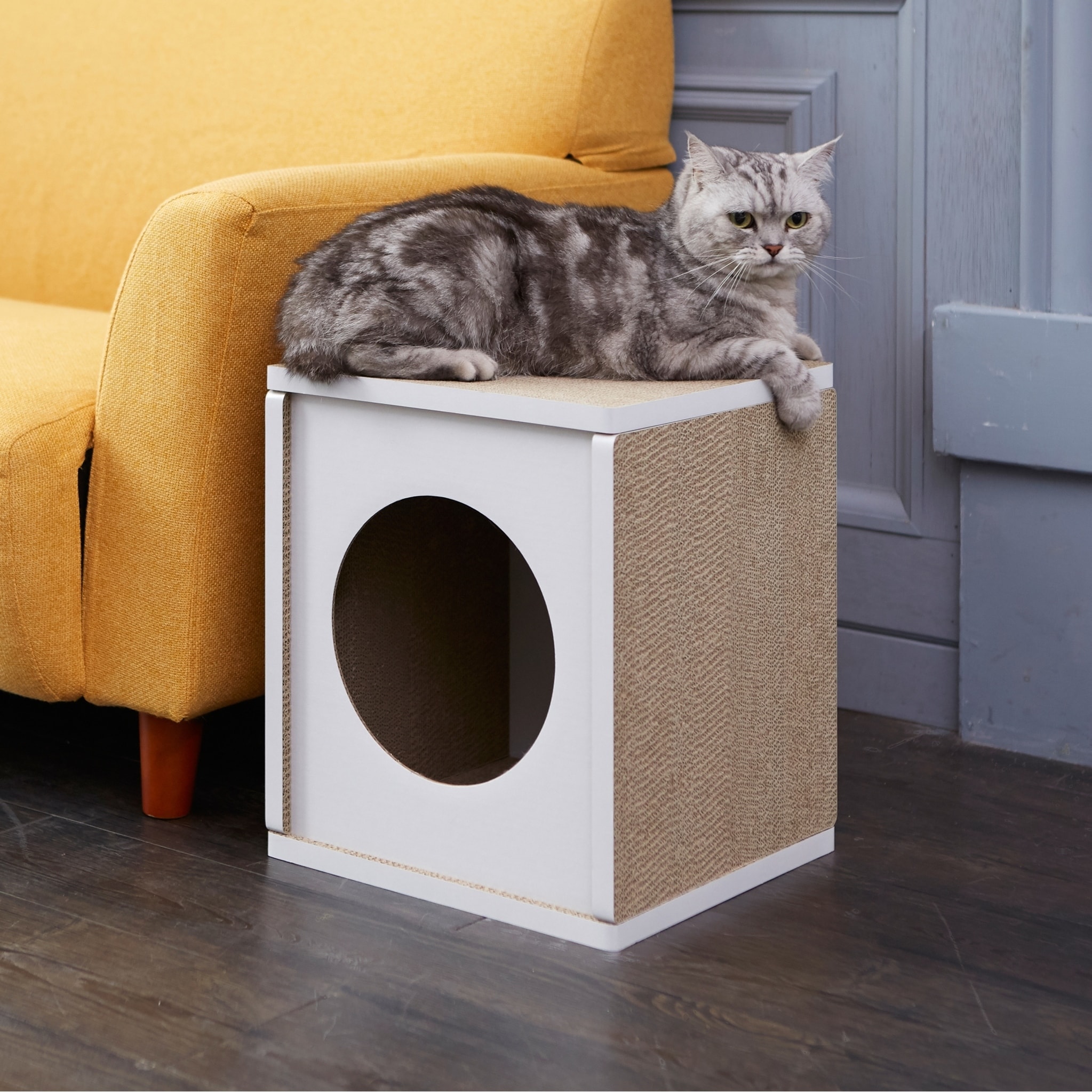 Way Basics Eco Cat Scratcher Cube And House White Lifetime Way Basics Eco Cat Scratcher Cube And House White Lifetime Guarantee On Free Shipping Orders Over 45 22882720