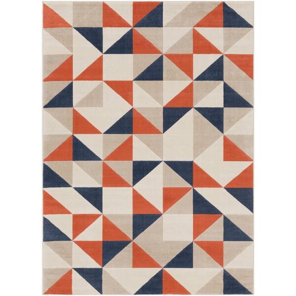 Thiago Burnt Orange Geometric Area Rug 7 10 X 10 3 On Sale Overstock 22882822