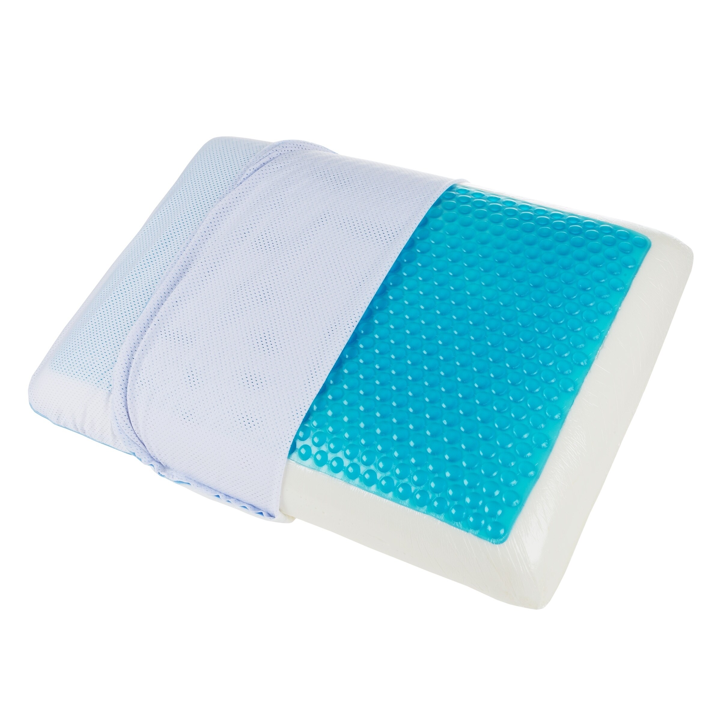 Shop Reversible Memory Foam Pillow With Removable Mesh Cover And