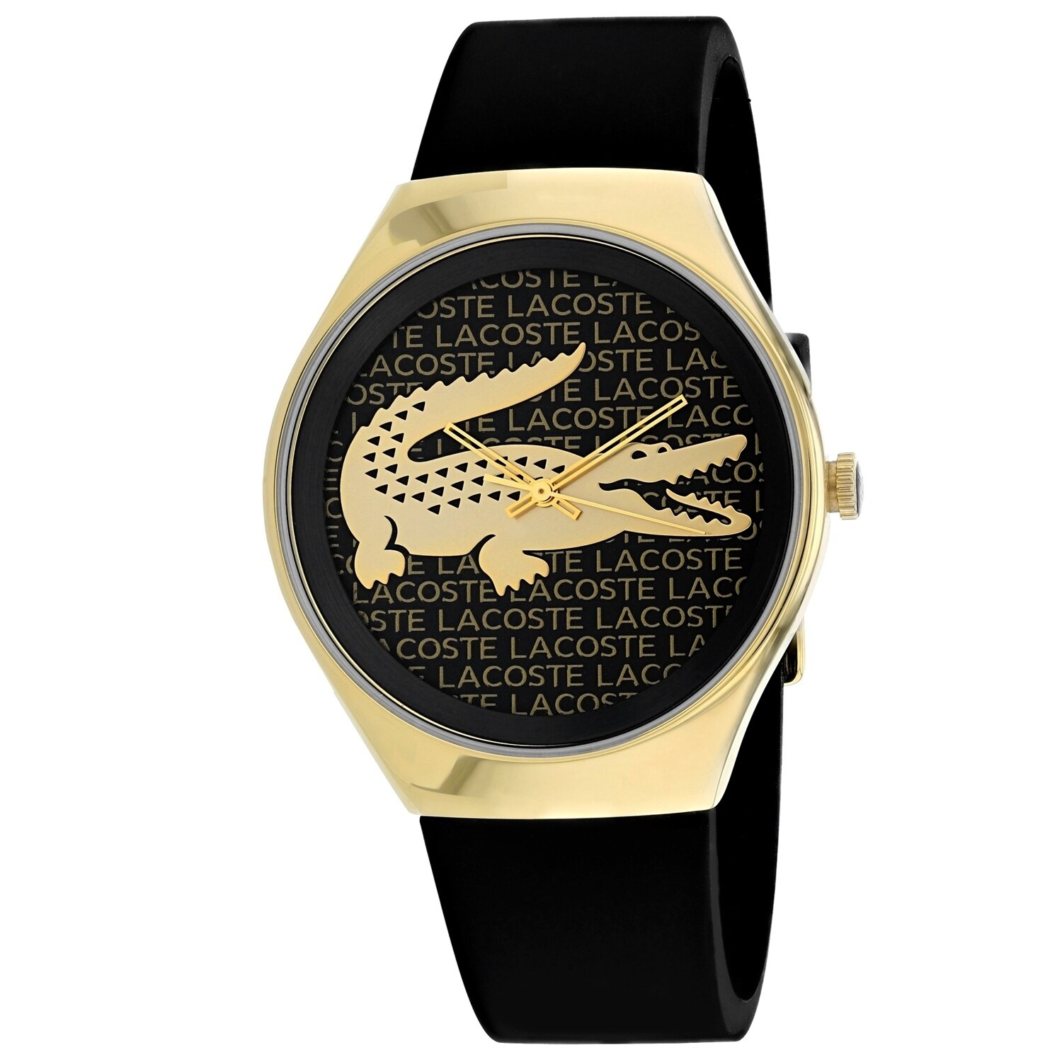 lacoste black and gold watch