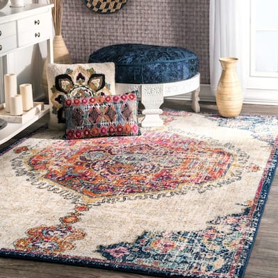 Brooklyn Rug Co Transitional Medallion Area Rug