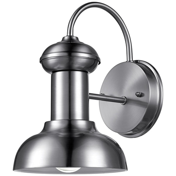 Lunes 1-Light Indoor/Outdoor Brushed Steel Downward Wall Sconce. Opens flyout.