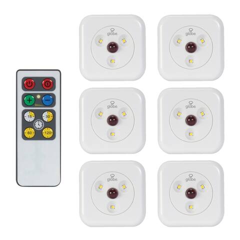 LED White Under Cabinet Slim Puck Light (6-Pack)